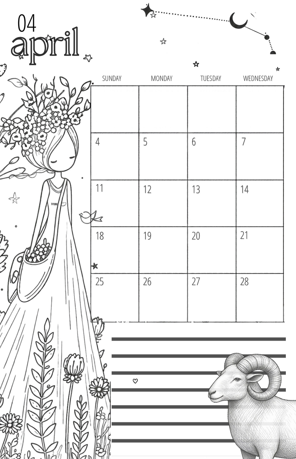 2027 Sleepy Little Dreams Planner