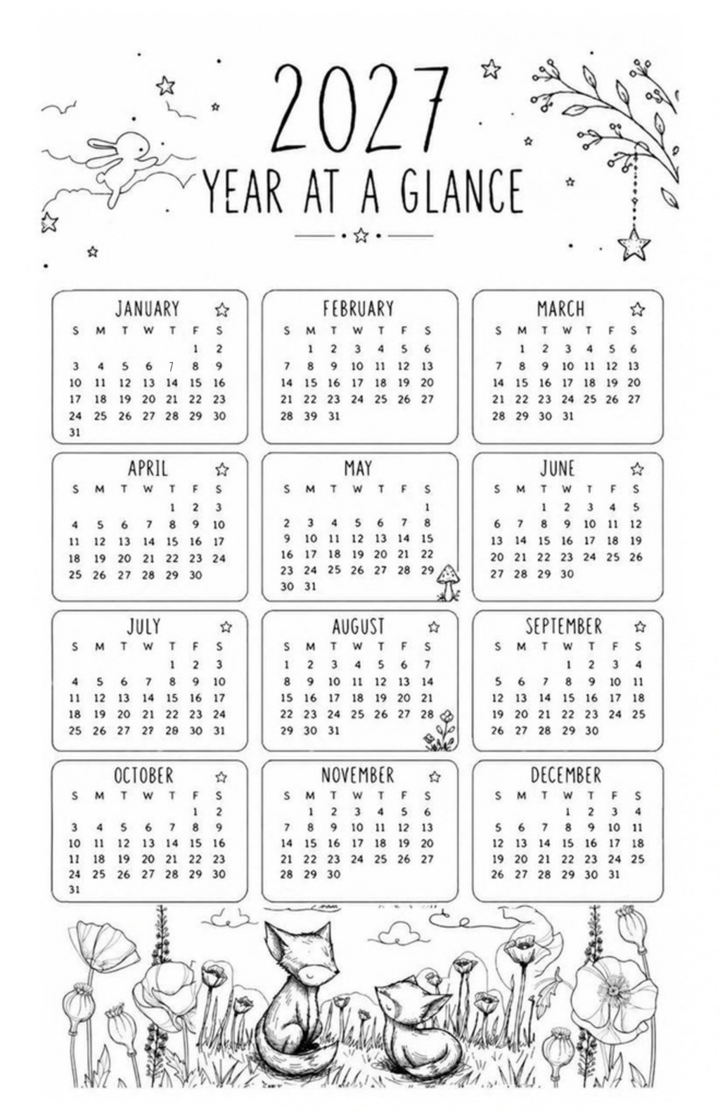 2027 Sleepy Little Dreams Planner