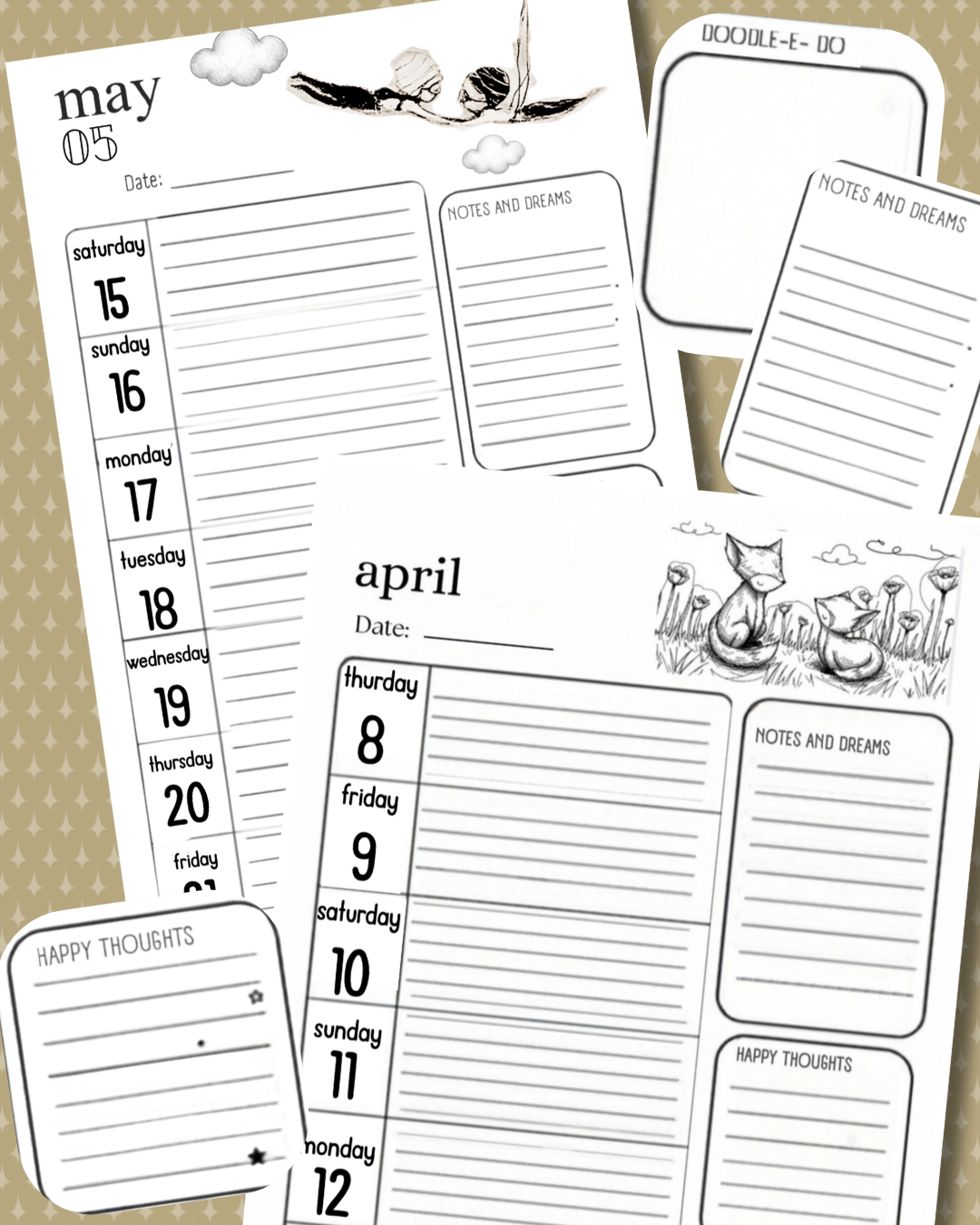 2027 Sleepy Little Dreams Planner