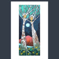Two Trees Art Print, Moon and Stars, Gallery Quality
