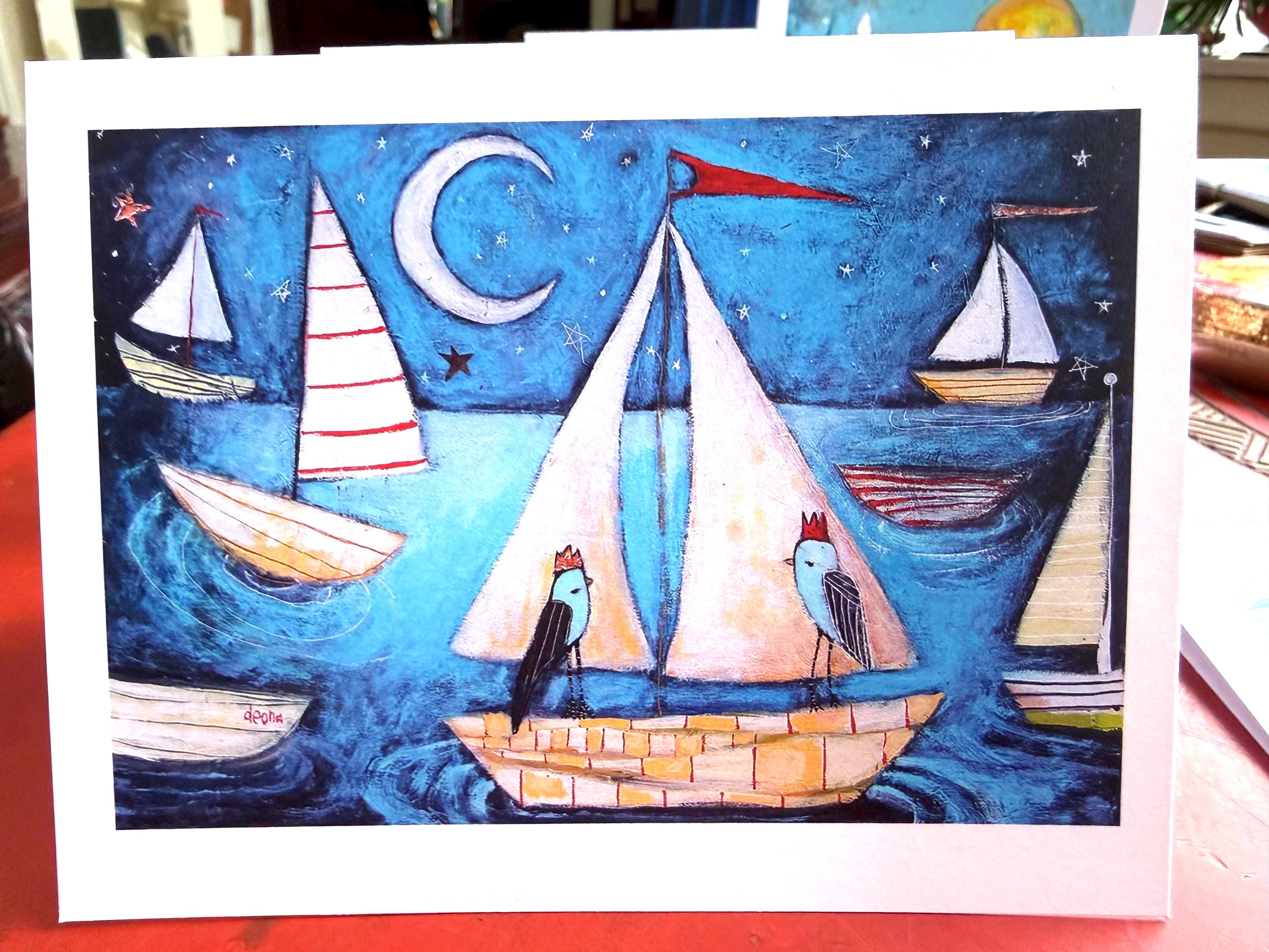 Blue Birds Notecard Set | 5 blank cards with envelopes