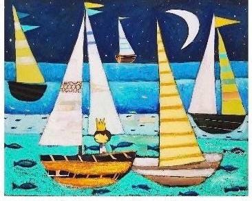 Nautical Notecard Set | 4 blank cards with envelopes