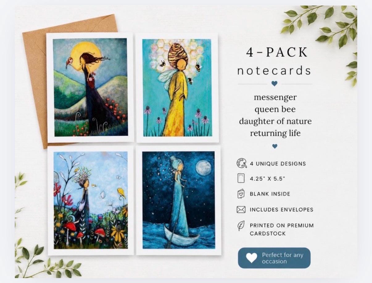 All the Single Ladies Notecard Bundle. Set of 4 blank cards with envelopes