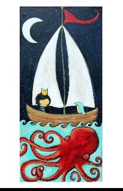 Nautical Notecard Set | 4 blank cards with envelopes
