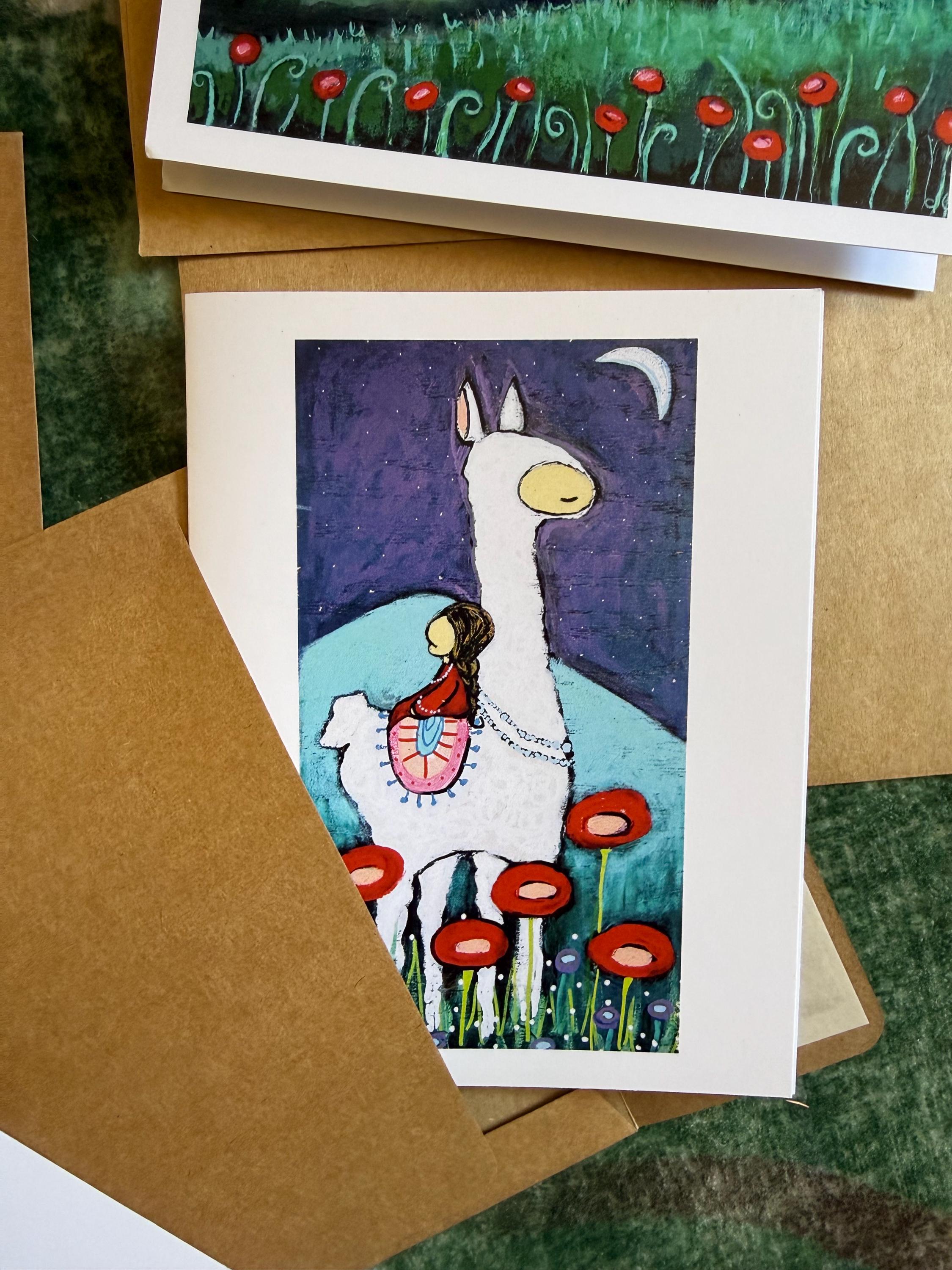 Spirit Animal Notecard Set| 5 blank cards with envelopes
