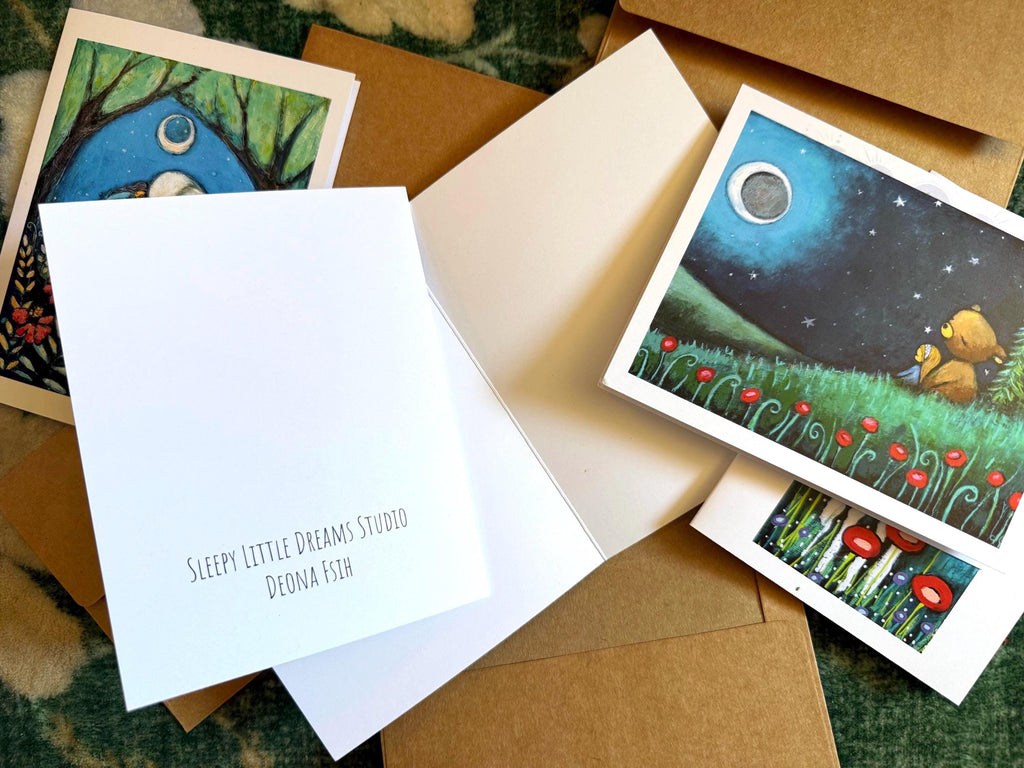 Spirit Animal Notecard Set| 5 blank cards with envelopes