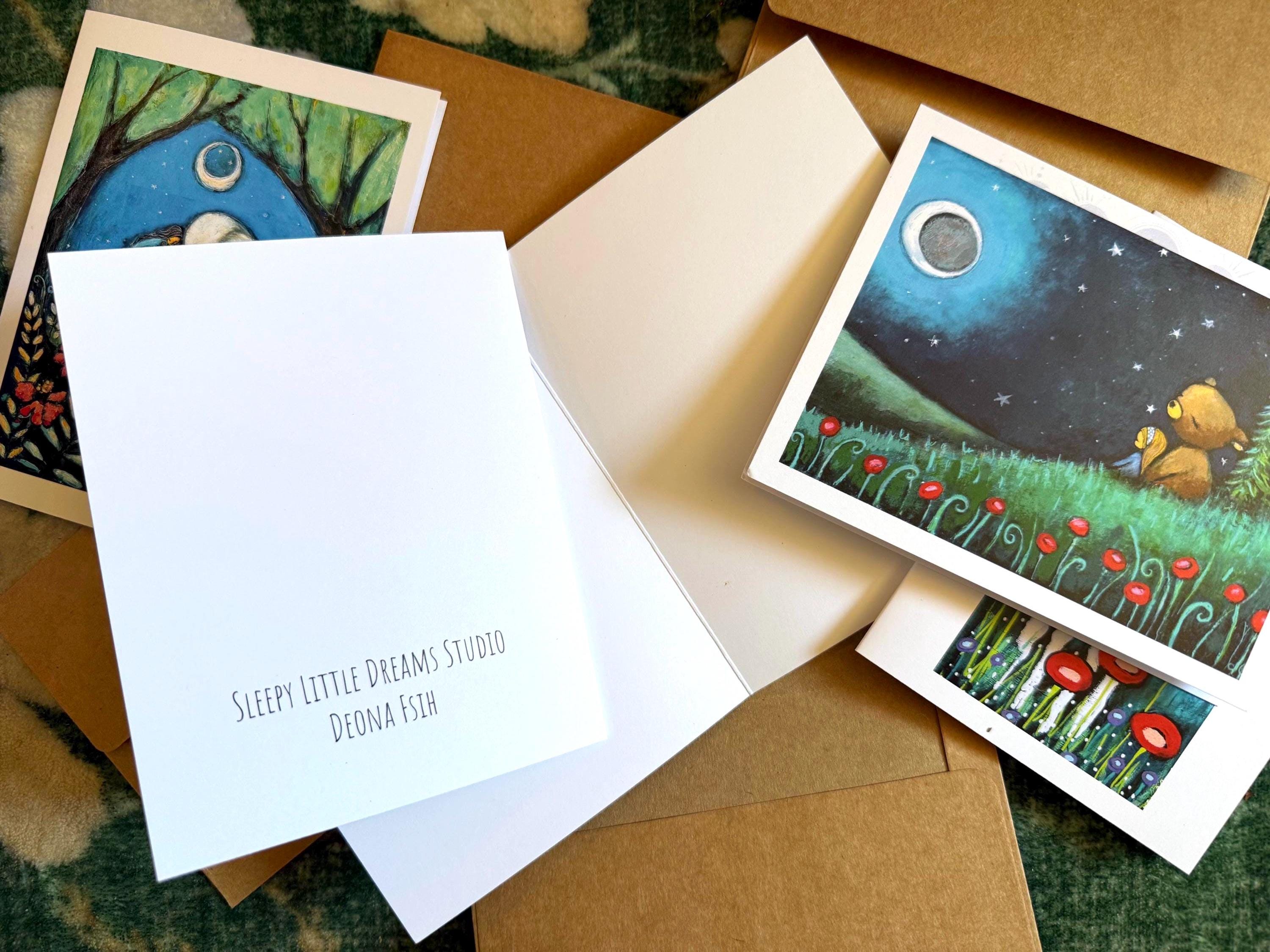 Spirit Animal Notecard Set| 5 blank cards with envelopes