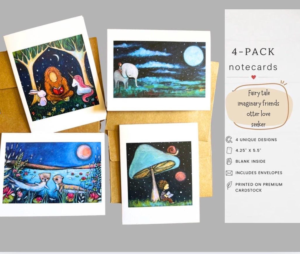 Starry Night notecards | 4 blank cards with envelopes
