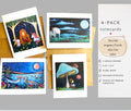 Starry Night notecards | 4 blank cards with envelopes